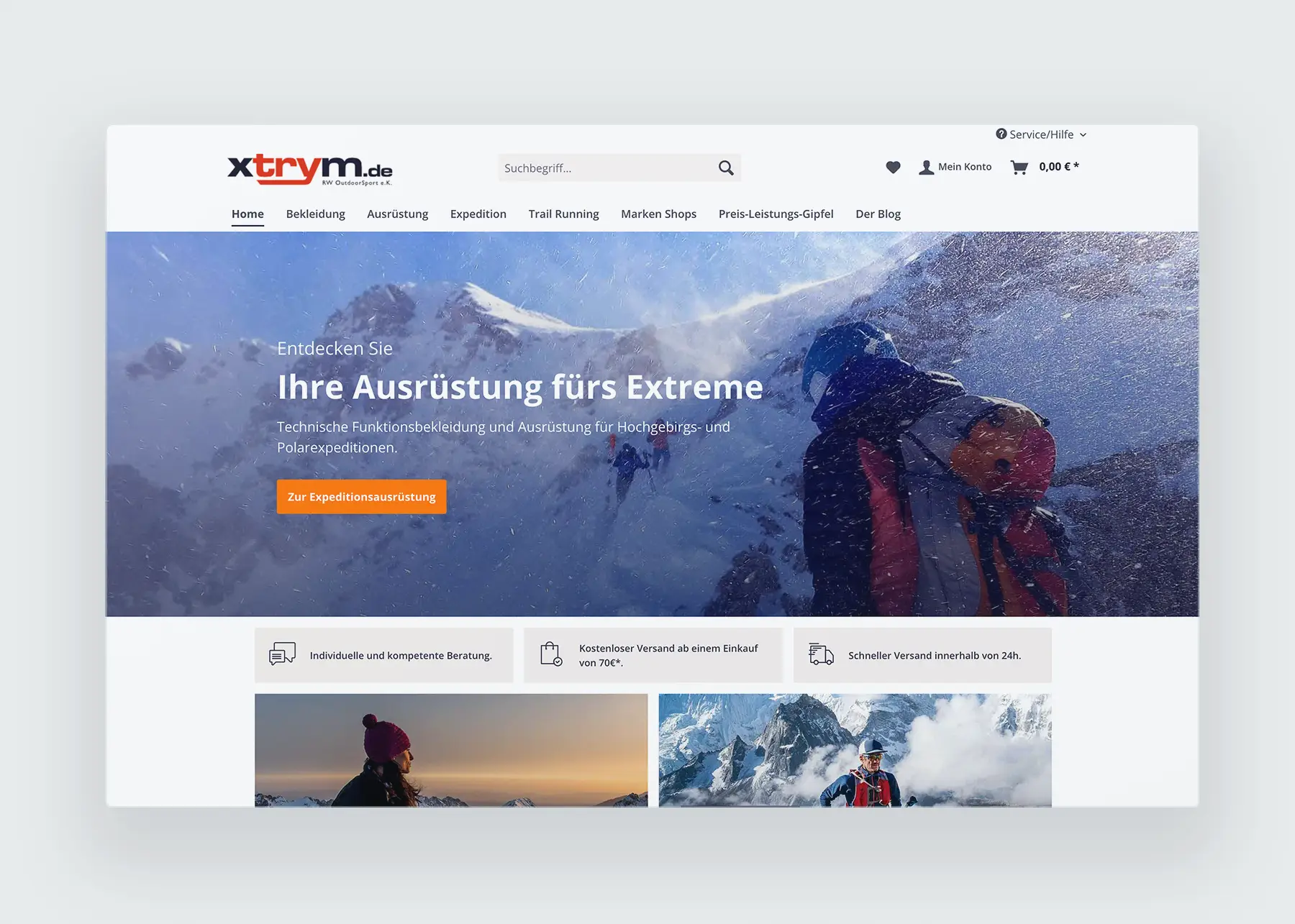 Vorschau des Xtrym Online-Shops