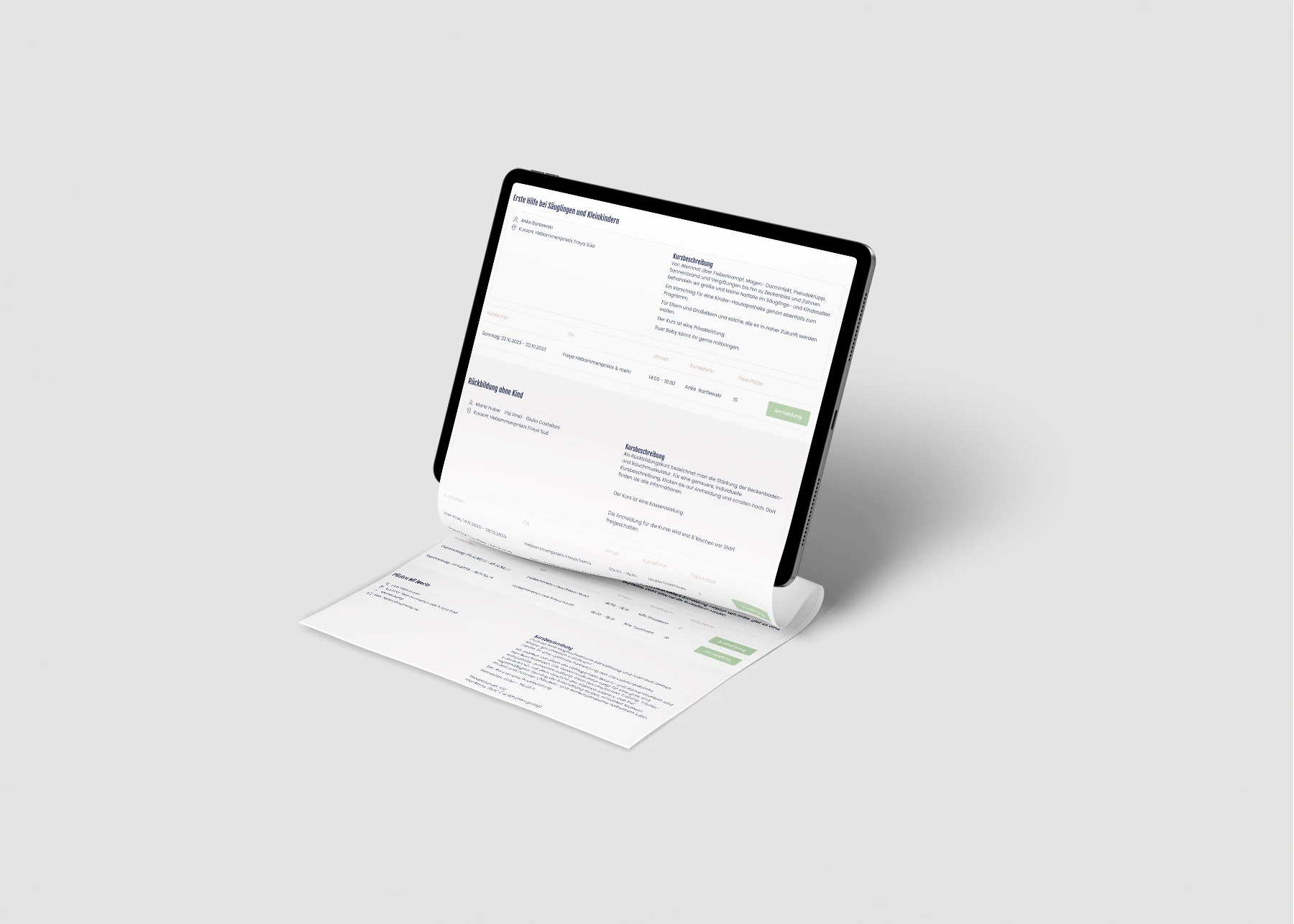 Preview of the course page of Freya