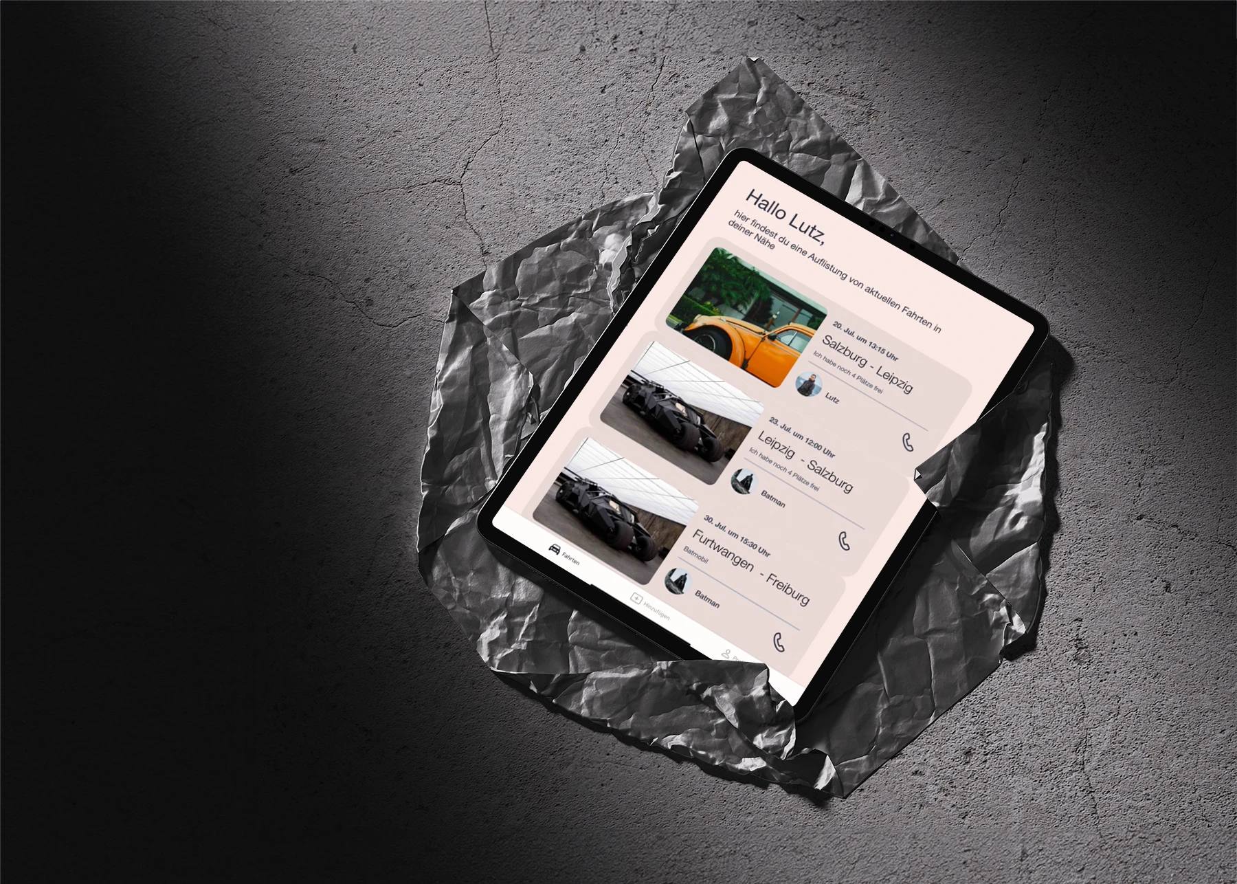 Preview of the FuwaCar application