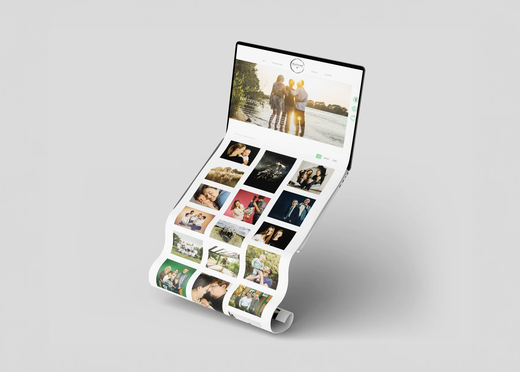 Preview of the gallery page of Querformat